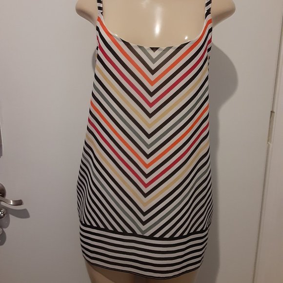 CAbi Tops - Cabi Multicolor Striped Sleeveless Camisole Blouse w/Banded Hem Size Medium